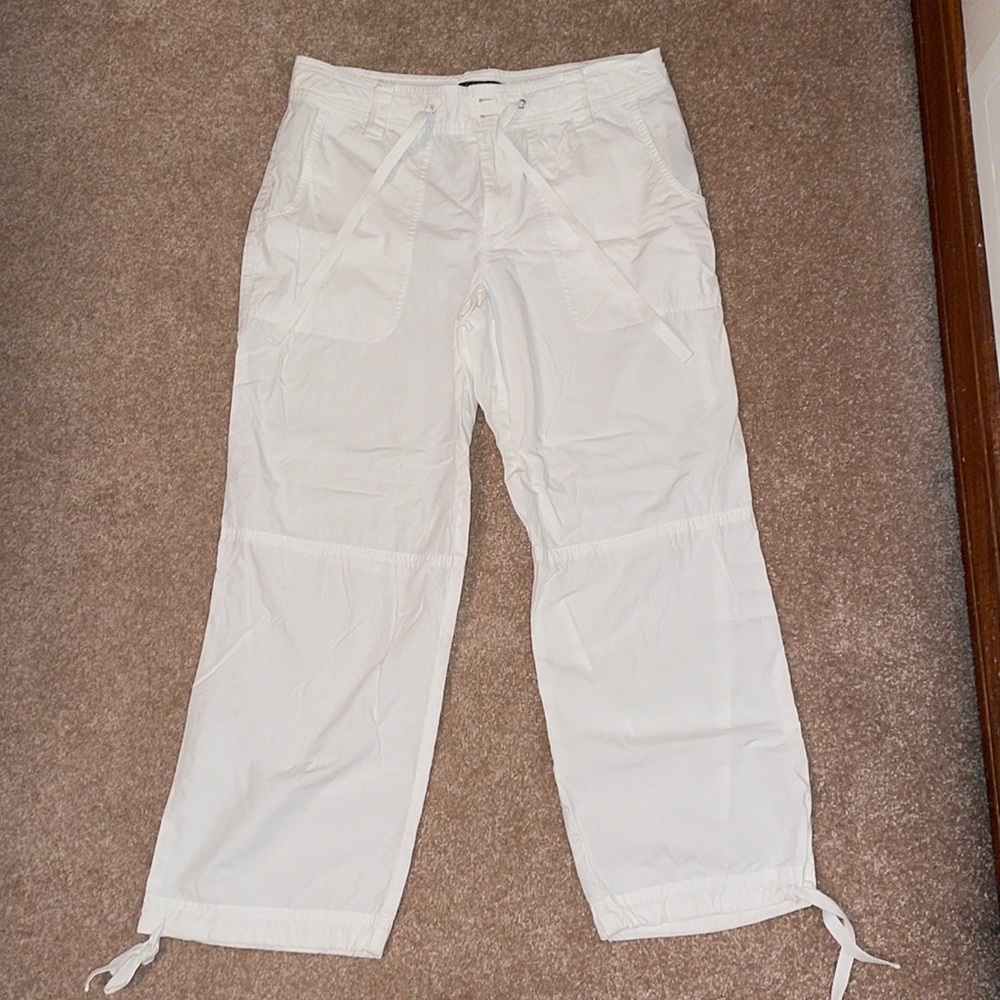 White Cotton Capri by Ralph Lauren